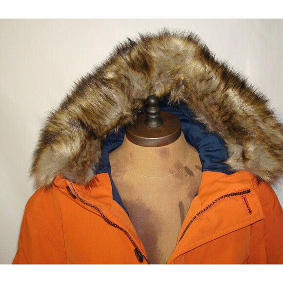 New NWT Mens Timberland Down Coat Orange Waterproof L Dryvent Warmest Recycled - Picture 10 of 16